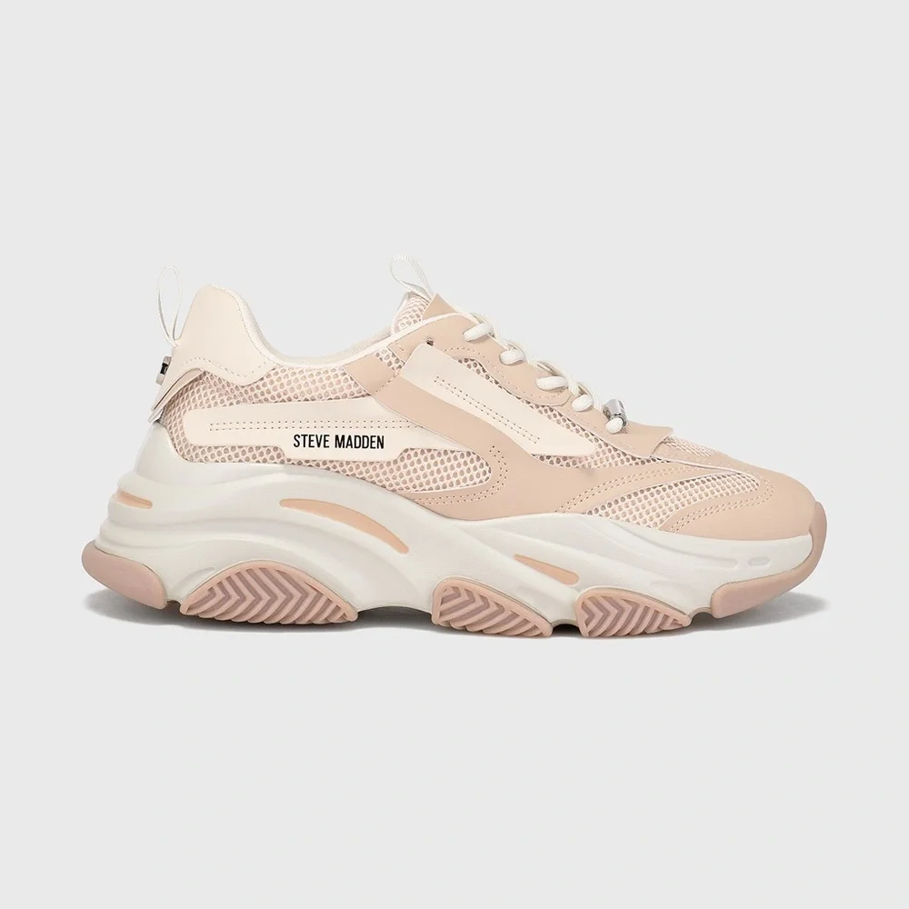 New‎ in box Steve Madden Possrssion Women's beige Chunky Sneakers